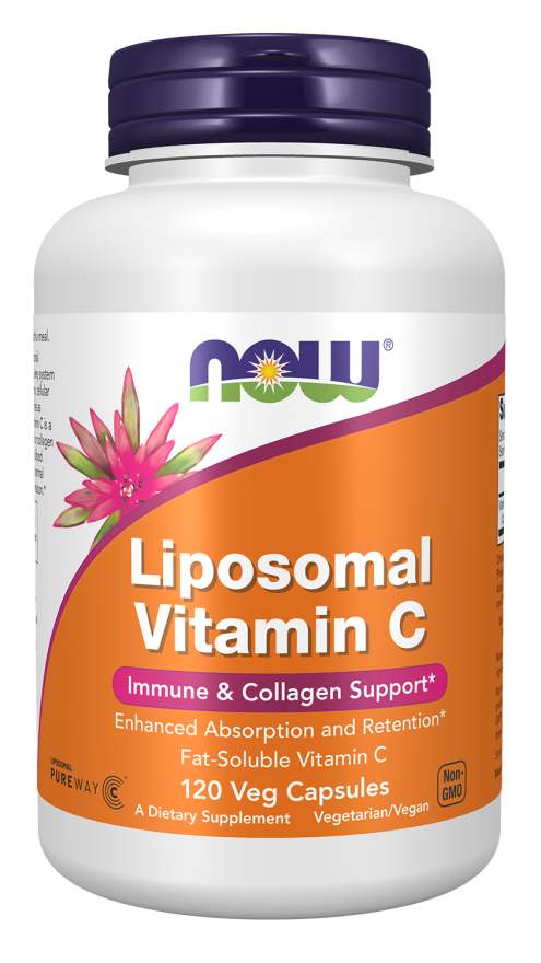 VITAMINA C LIPOSOMADA NOW — 120 CAPSULAS